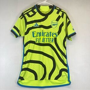 Arsenal Adidas Emirates jersey M Fly Better Visit Rwanda Champions League Yellow